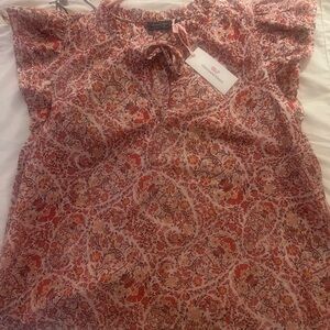 Vineyard Vines Pink Floral Blouse